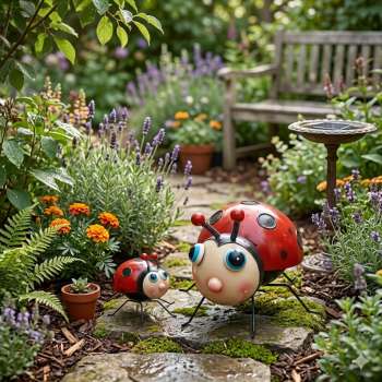 Niedlicher Marienkäfer Mira groß ca. 24 cm - Dekofigur